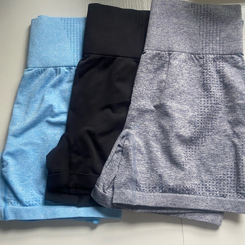 Women's Blue, Black, and Gray Shorts